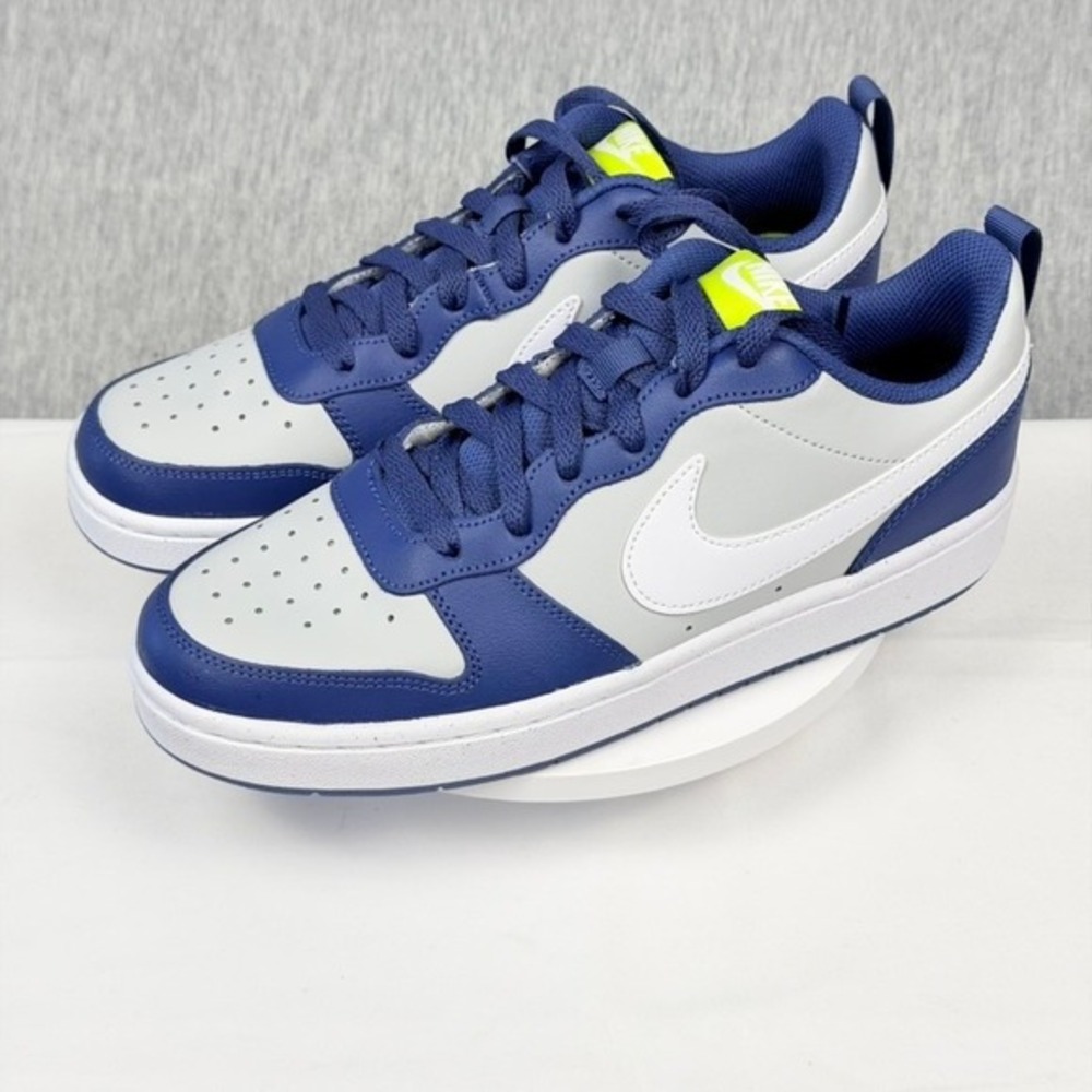 Nike Court Borough Low 2 Midnight Navy Wolf Grey Volt BQ5448-016 7Y Womens 8.5 - Picture 10 of 16